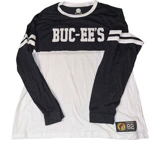 Buc-ee's Womens Long Sleeve Jersey Shirt Gray White 3XL Bucees